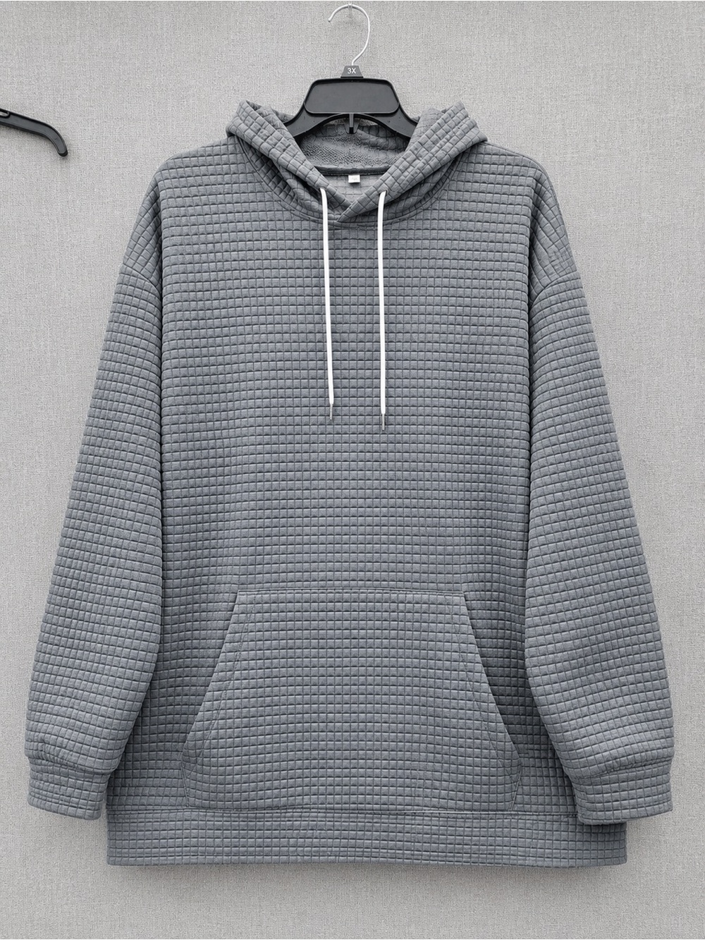 Amazon Gray Quilted Pullover Hoodie